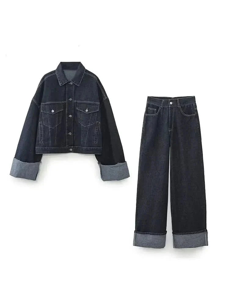 JADE | DENIM SET Dark Denim Blue