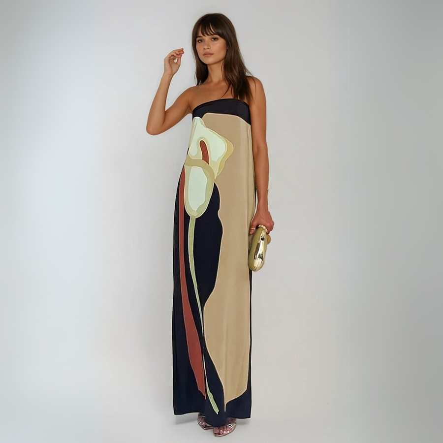JAIME | FLORAL MAXI DRESS Khaki Green