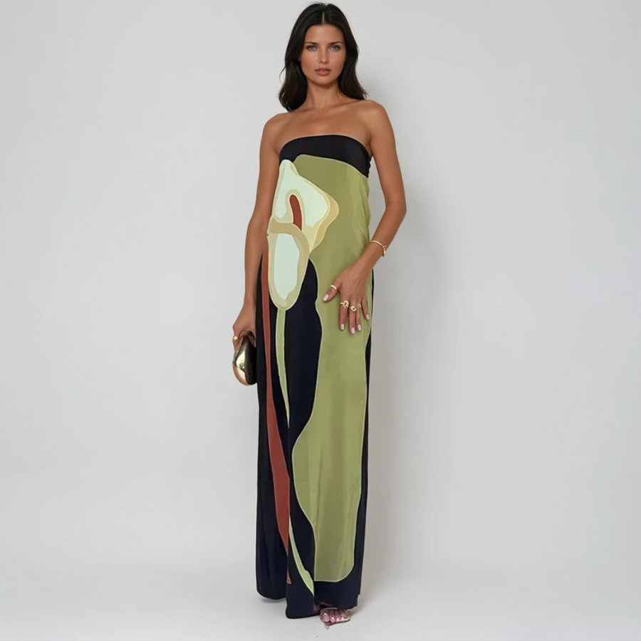 JAIME | FLORAL MAXI DRESS Green