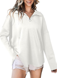 JEANNY | ZIPPER HOODIE white-1