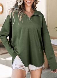 JEANNY | ZIPPER HOODIE green
