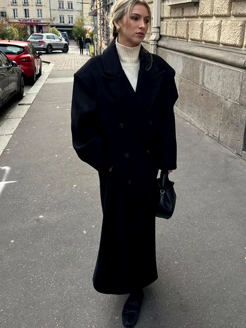 JUNA | LONG COAT Black