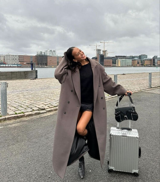 JUNA | LONG COAT Brown