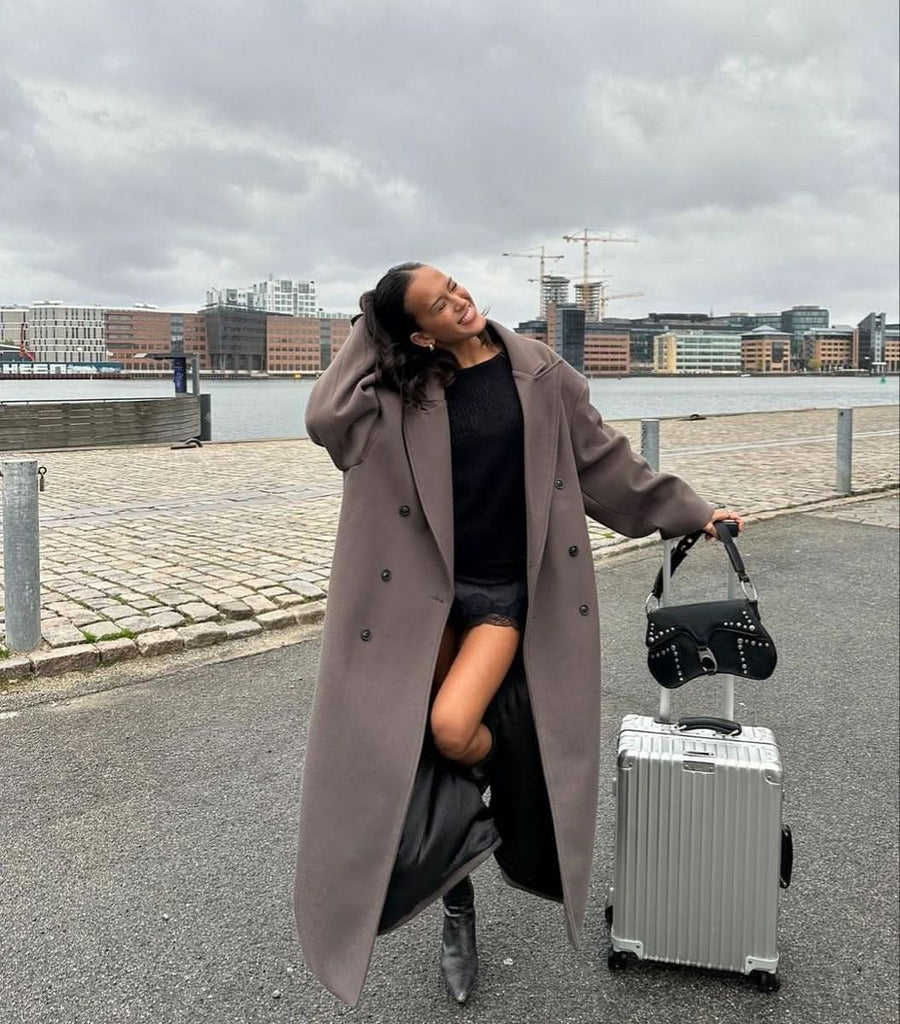 JUNA | LONG COAT Brown