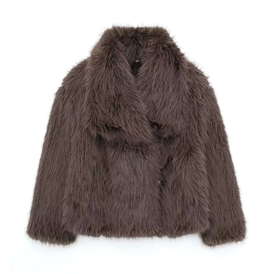 LACEY | FUR COAT brown