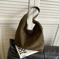 LACY | SUEDE TOTE BAG green