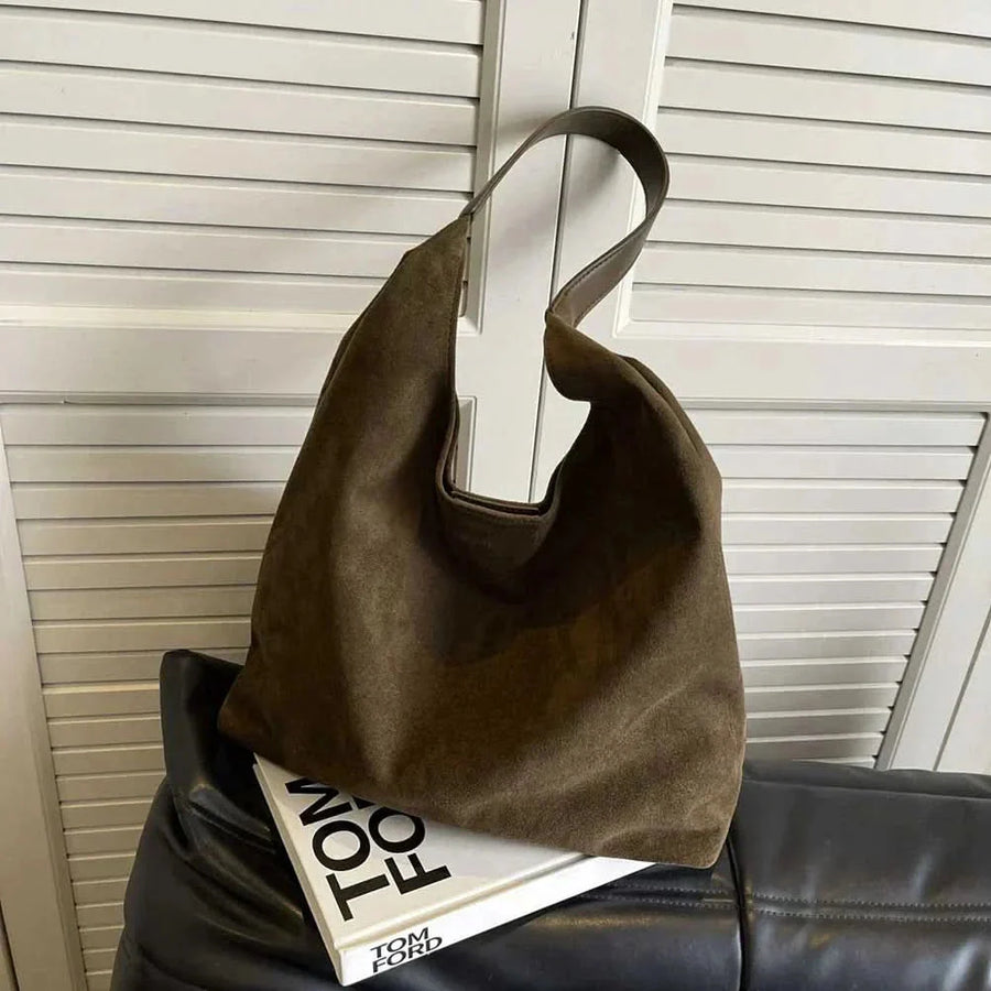 LACY | SUEDE TOTE BAG green