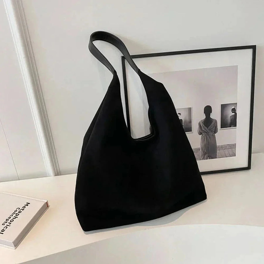LACY | SUEDE TOTE BAG black