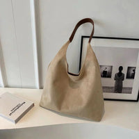 LACY | SUEDE TOTE BAG beige