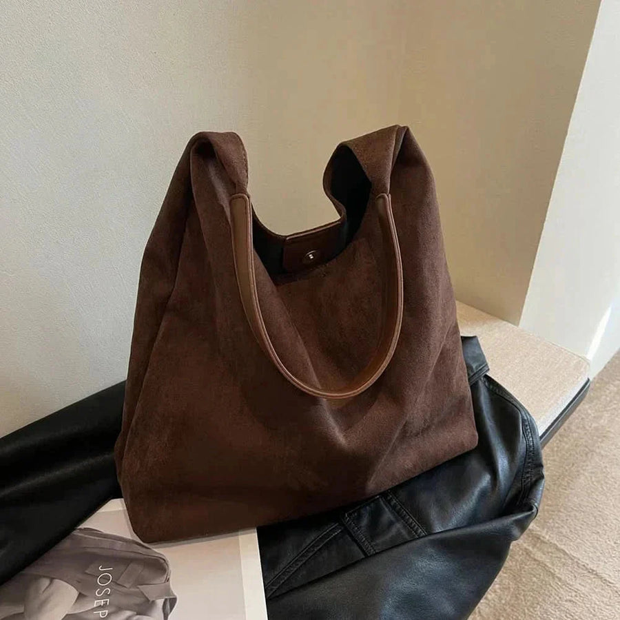 LACY | SUEDE TOTE BAG coffee