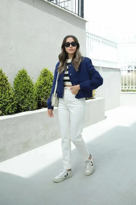 LENA | BOMBER JACKET navy