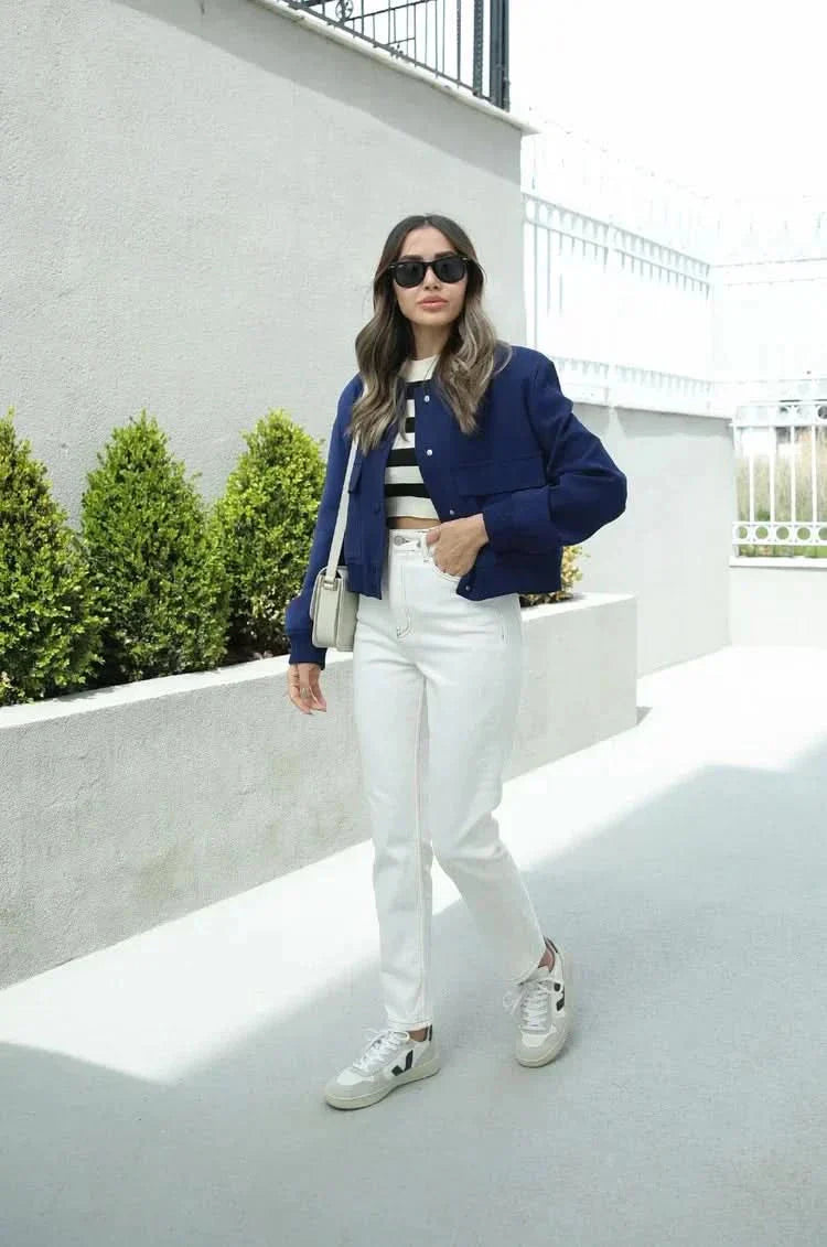 LENA | BOMBER JACKET navy