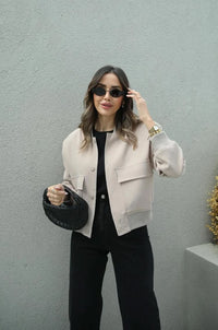 LENA | BOMBER JACKET beige