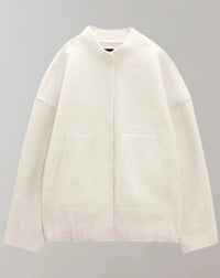 LENA | OVERSIZED BOMBERJACK white-1