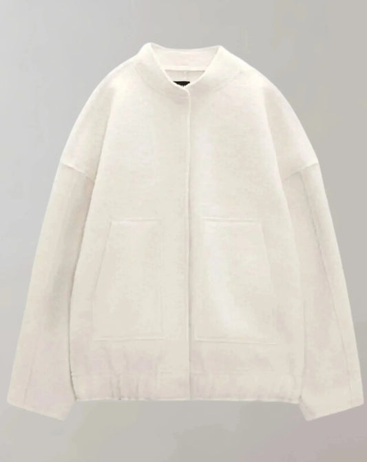 LENA | OVERSIZED BOMBERJACK white-1