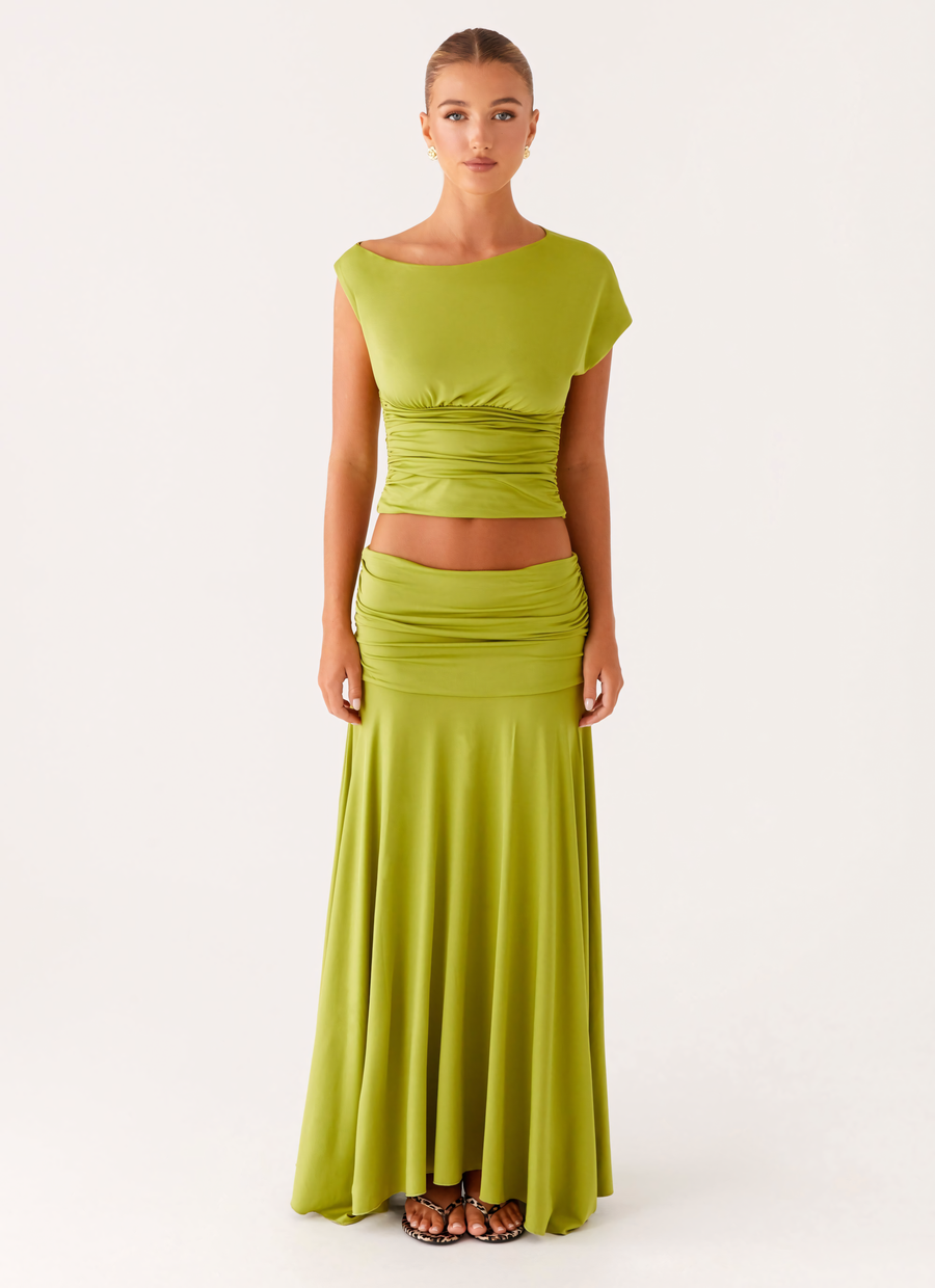 LIANA | RUCHED MAXI SET Green