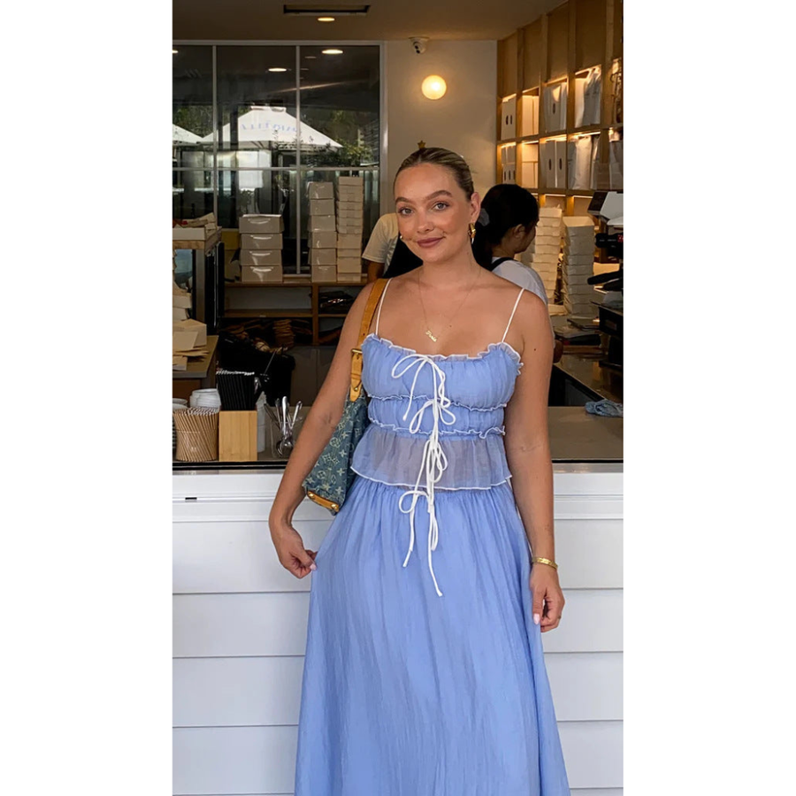 LORA | MAXI SKIRT SET Blue