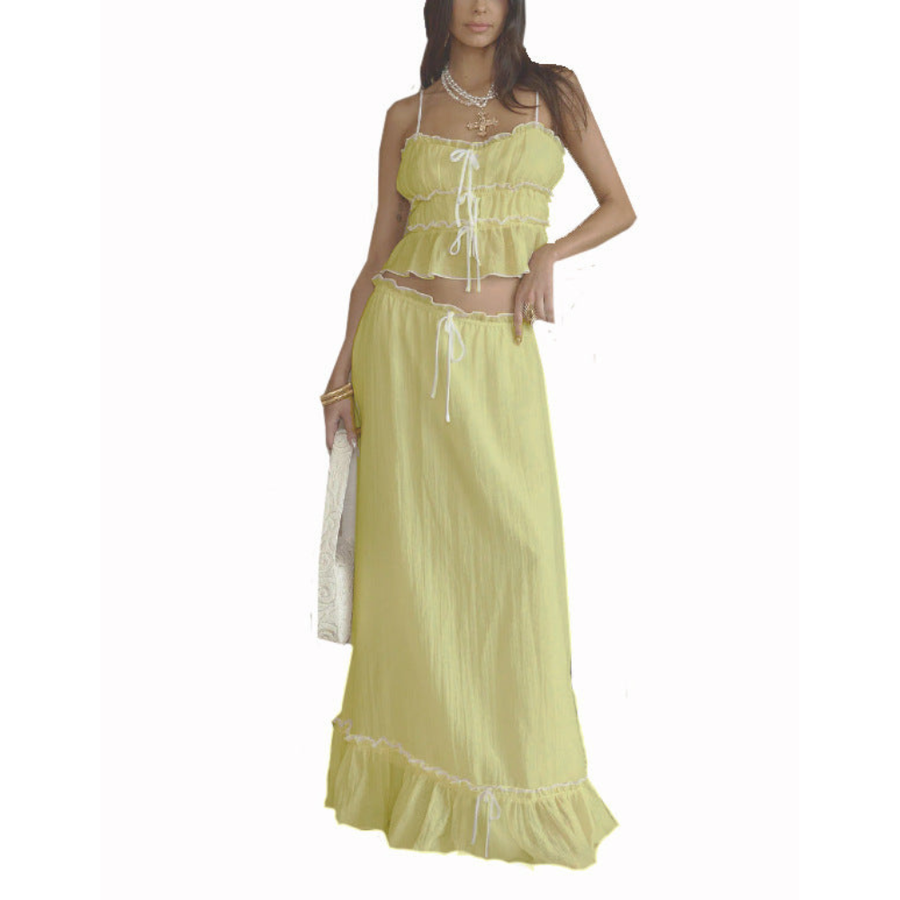 LORA | MAXI SKIRT SET Yellow