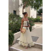 LORA | MAXI SKIRT SET Beige