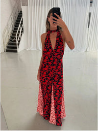 MARIA | BACKLESS DRESS Red