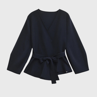 MAZE | TIED CARDIGAN Navy Blue