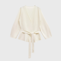 MAZE | TIED CARDIGAN Cream white