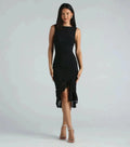 MEEDA | RUFFLE MIDI DRESS