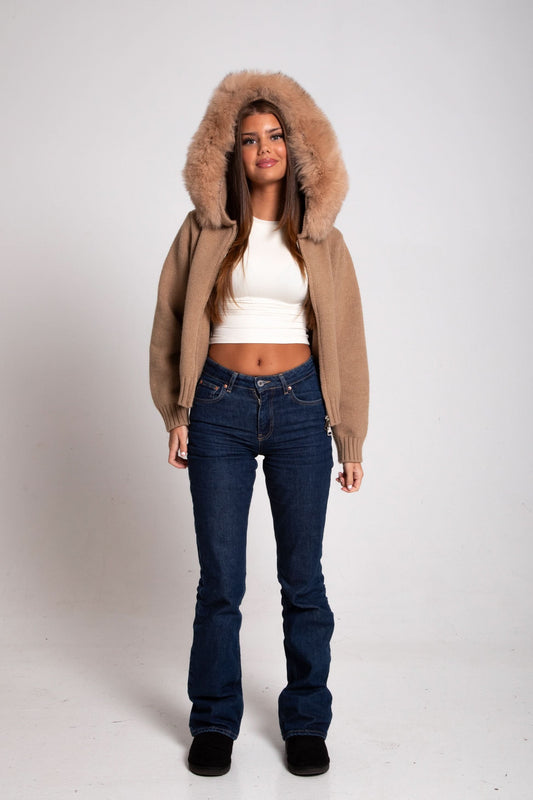 MELLY | FUR COAT brown