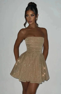 NINA | MINI DRESS gold
