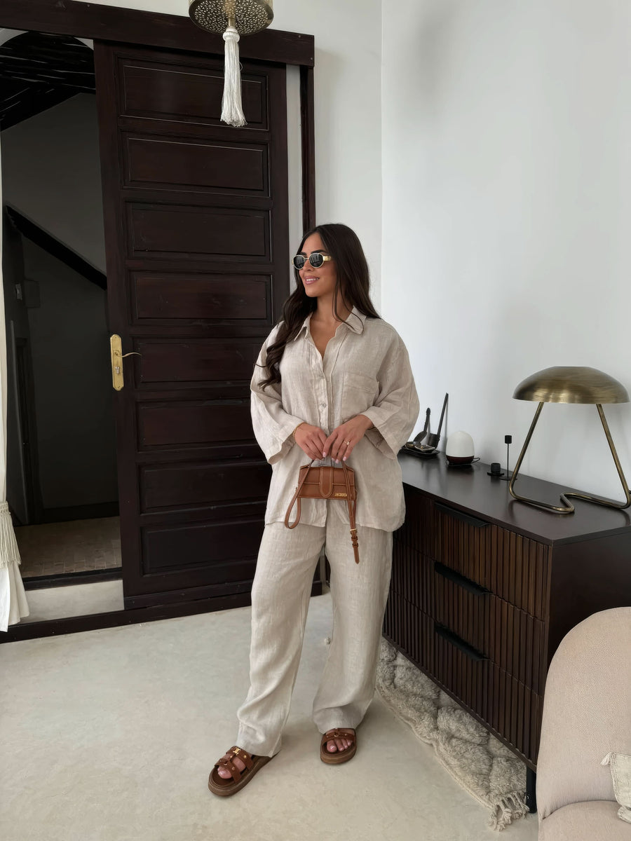 NOBU | LINEN SET White