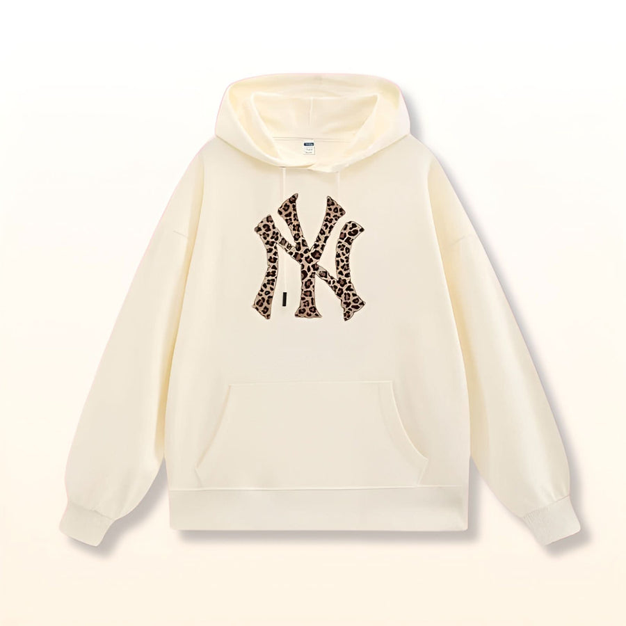 JUNIPER | NY LEOPARD HOODIE beige
