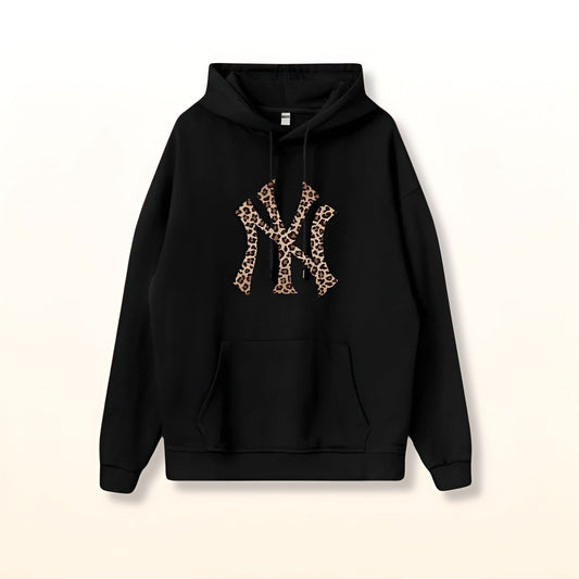 JUNIPER | NY LEOPARD HOODIE black