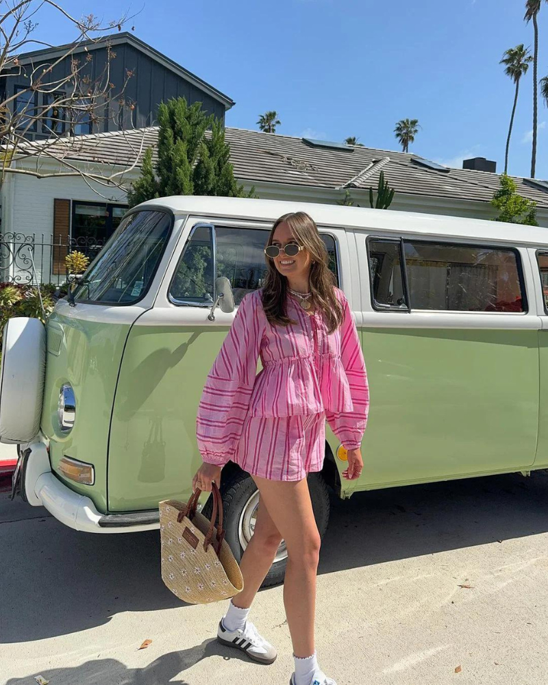 RUBY | STRIPED SET Pink
