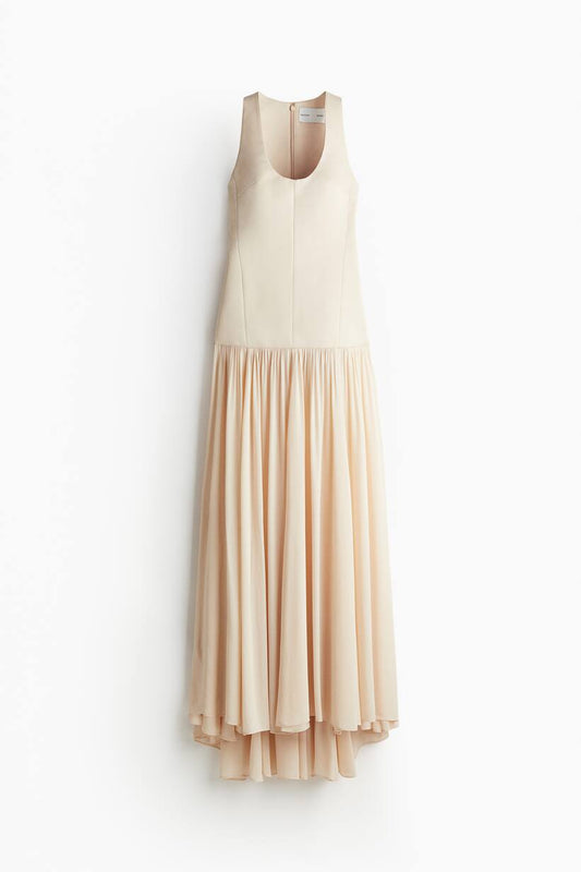 SARAH | SHEER MAXI DRESS Beige