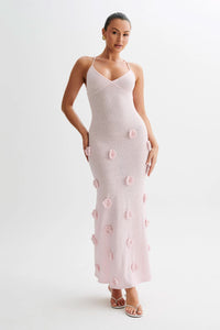 SUKI | FLOWERS MAXI DRESS Pink