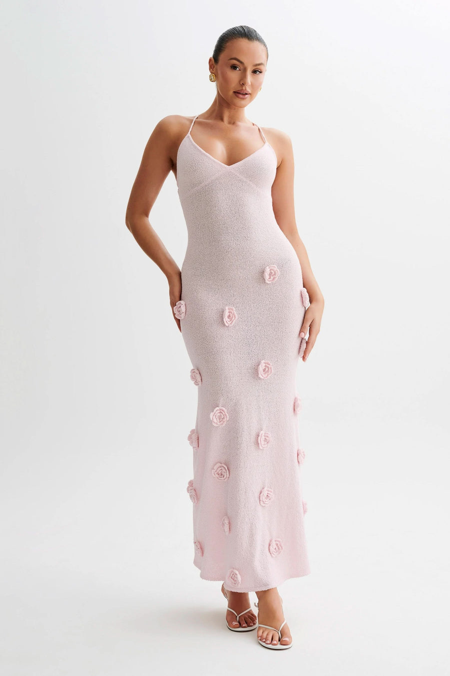 SUKI | FLOWERS MAXI DRESS Pink