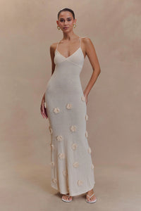 SUKI | FLOWERS MAXI DRESS Ivory