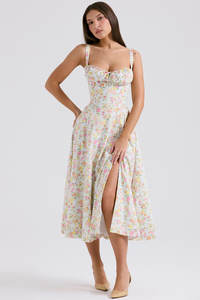 TATIANA | MIDI DRESS Yellow Flowers