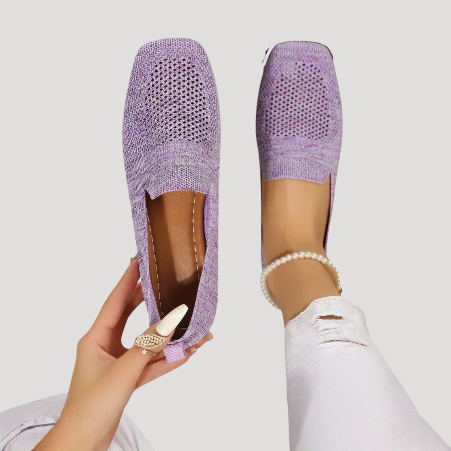 Romilly | Women's Square Toe Slip-On Flat Shoes