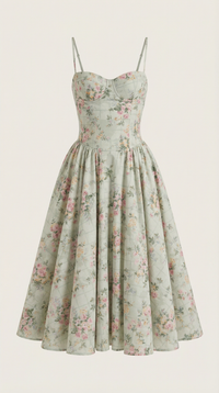 Ophelia – Romantic Cottage-Core Midi Dress