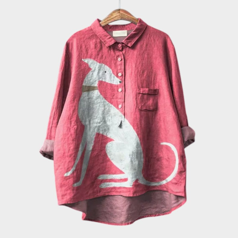 Clio - Elegant linen summer blouse