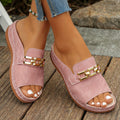 Rosalinda | Women's Cushioned Slide Sandals with Gold Hardware