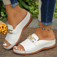 Rosalinda | Women's Cushioned Slide Sandals with Gold Hardware