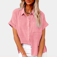 Rosalynn | Women's Short Sleeve Button Up Shirt