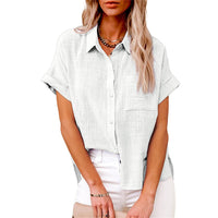 Rosalynn | Women's Short Sleeve Button Up Shirt