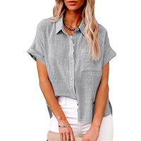 Rosalynn | Women's Short Sleeve Button Up Shirt