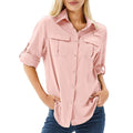 Rosamund | Women's Collared Long Sleeve Button Down Shirt
