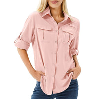 Rosamund | Women's Collared Long Sleeve Button Down Shirt