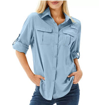 Rosamund | Women's Collared Long Sleeve Button Down Shirt