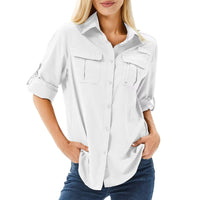 Rosamund | Women's Collared Long Sleeve Button Down Shirt